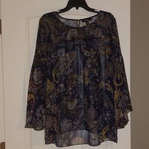 Paisley high low blouse
